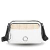 Bolso Devota & Lomba · Bandolera mediana · Doble compartimento · Color Beige y Blanco roto