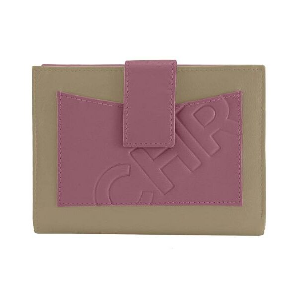 ➤ Billetero CACHAREL · Billetero mediano con monedero · En Piel · Combinado colores