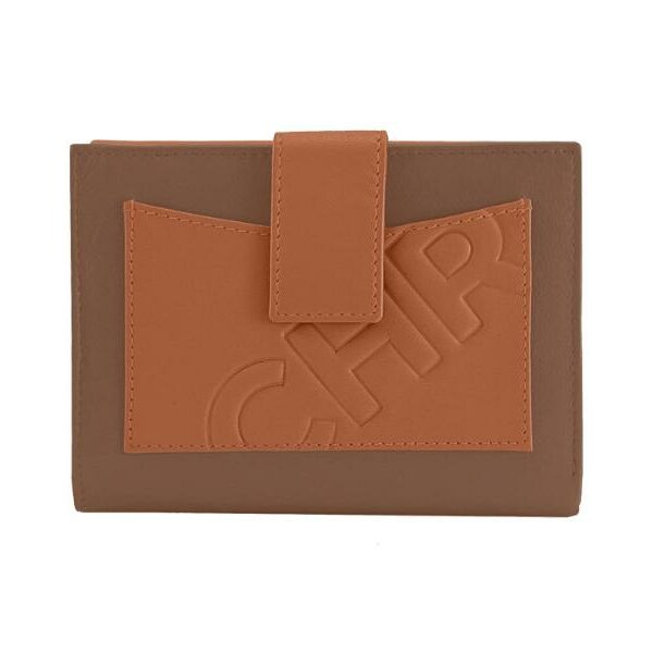 ➤ Billetero CACHAREL · Billetero mediano con monedero · En Piel · Combinado colores