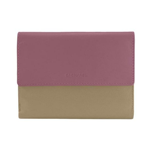 ➤ Billetero CACHAREL · Billetero mediano con monedero · En Piel · Combinado colores