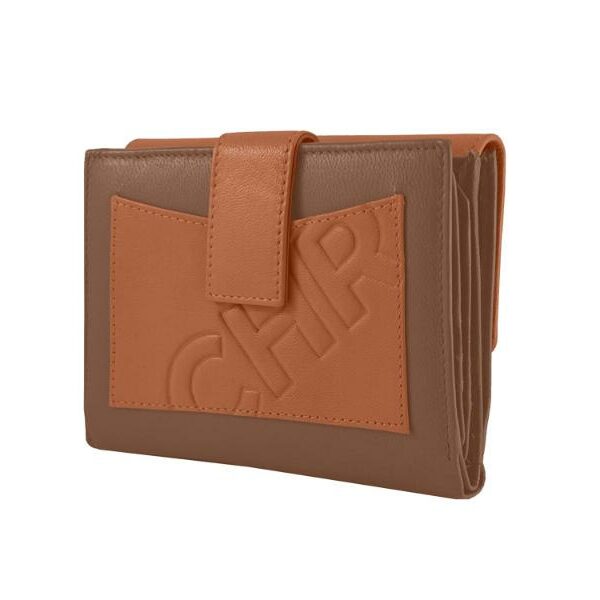 ➤ Billetero CACHAREL · Billetero mediano con monedero · En Piel · Combinado colores