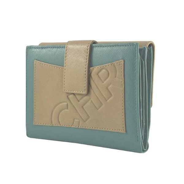 ➤ Billetero CACHAREL · Billetero mediano con monedero · En Piel · Combinado colores