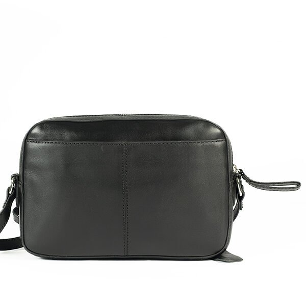 Bolso ANTONI · Bandolera mediana · Piel Bovino · Color Negro y Marrón