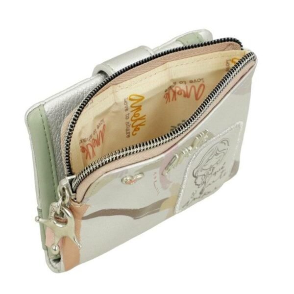 Monedero ANEKKE · Monedero pequeño flexible · RFDI · Triple Compartimento · Coleccion Alma