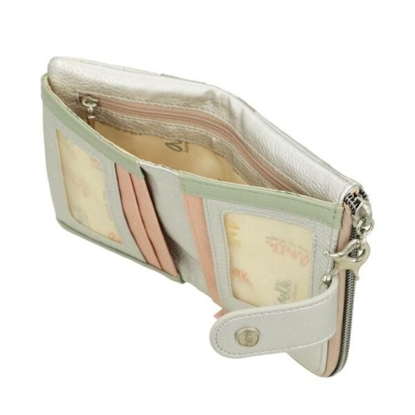 Monedero ANEKKE · Monedero pequeño flexible · RFDI · Triple Compartimento · Coleccion Alma
