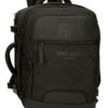 Mochila PEPE JEANS · Mochila de viaje · Porta Ordenador · Dos compartimentos · Coleccion Bromley · Color Negro