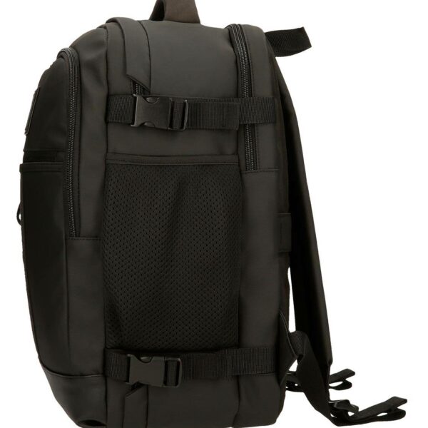 Mochila PEPE JEANS · Mochila de viaje · Porta Ordenador · Dos compartimentos · Coleccion Bromley · Color Negro