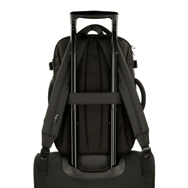 Mochila PEPE JEANS · Mochila de viaje · Porta Ordenador · Dos compartimentos · Coleccion Bromley · Color Negro
