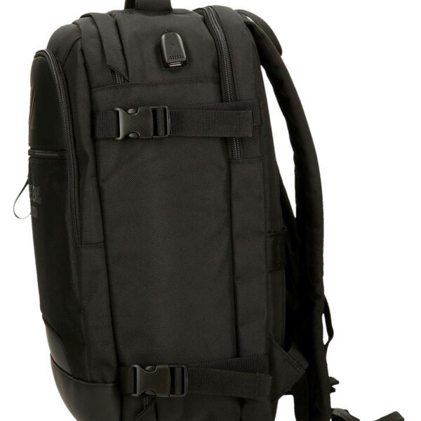 Mochila PEPE JEANS · Mochila de viaje · Porta Ordenador · Dos compartimentos · Coleccion Bromley · Color Negro