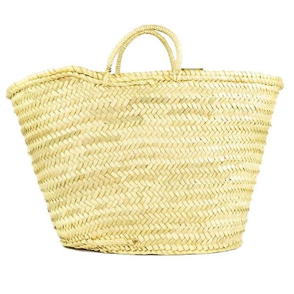➤ Capazo Cacharel · Capazo grande · Palma natural · Color natural - Capazo grande con dos asas grandes de hombro y dos pequeñas de mano de la marca Cacharel.