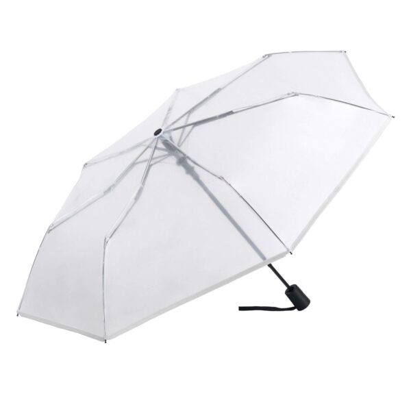 Paraguas CACHAREL · Transparente · Plegable automático · Ecofriendly - BLANCO