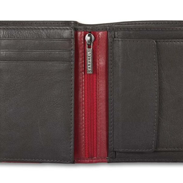 Cartera billetero con monedero en piel de la marca Caramelo