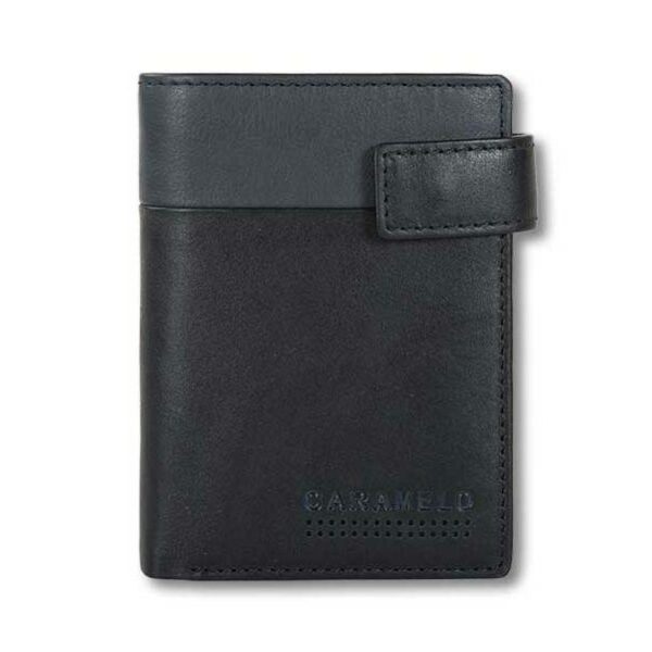 Cartera CARAMELO · Billetero con Monedero · Piel Extra Suave · Protección RFID · Formato vertical