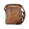 Bolso STAMP · Bandolera Mediana · Piel Lavada · Color Cuero y Marrón · Coleccion Tichi