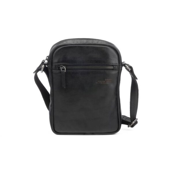 Bolso STAMP · Bandolera Mediana · Piel Lavada · Color Negro · Coleccion Nihal