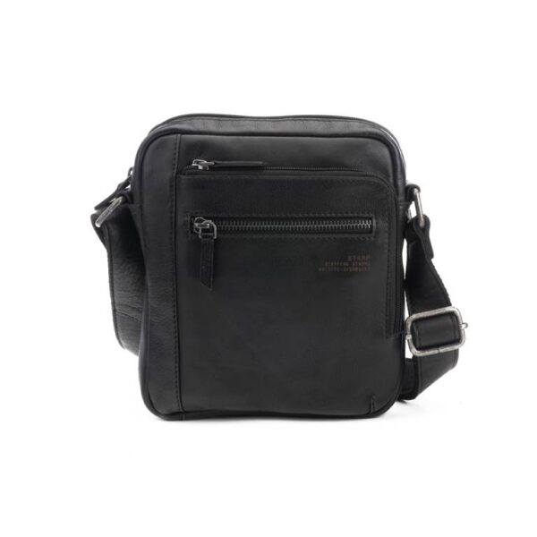 Bolso STAMP · Bandolera Mediana · Piel Lavada · Color Negro · Coleccion Nihal