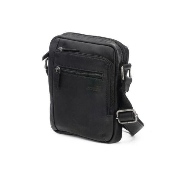 Bolso STAMP · Bandolera Mediana · Piel Lavada · Color Negro · Coleccion Nihal