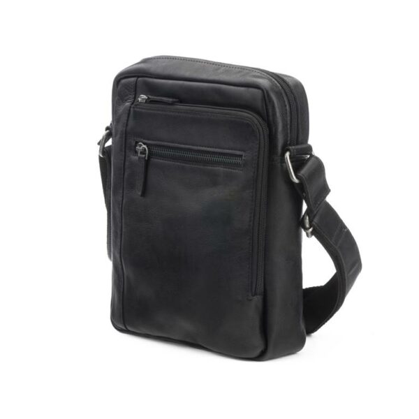 Bolso STAMP · Bandolera Grande · Piel Lavada · Color Negro · Coleccion Nihal