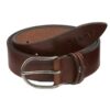Cinturón Stamp · Unisex · En Piel Botolato · Ancho 35mm · Color Cuero y Negro