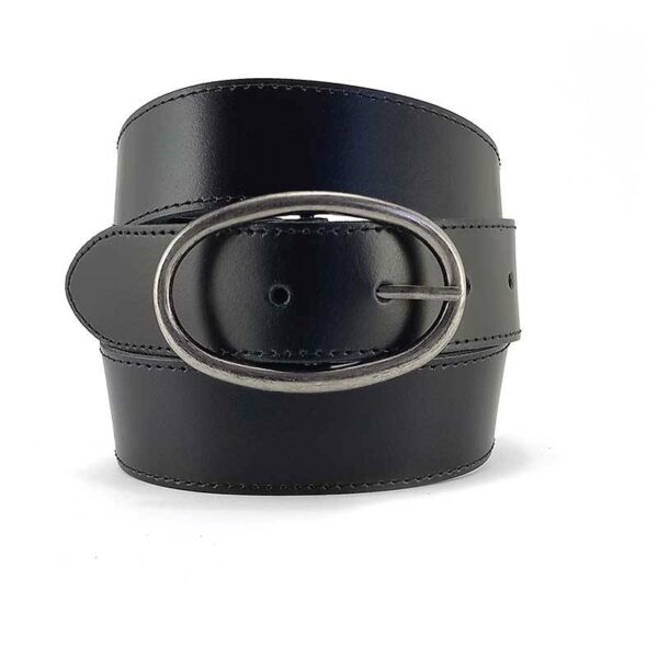 ➤ Cinturón ACQ · De Mujer · En Piel con Hebilla Ovalada · Ancho 40mm