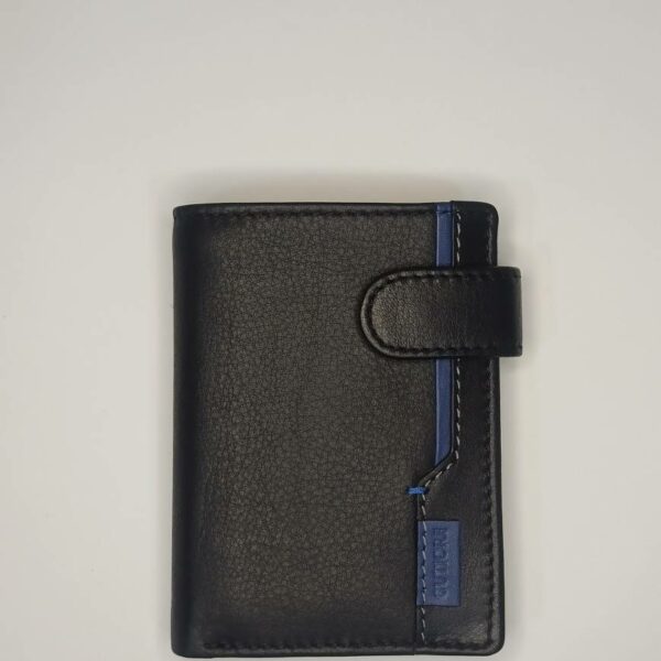 Cartera GUTIORE · Billetero con Monedero · En Piel · RFID · Color Negro