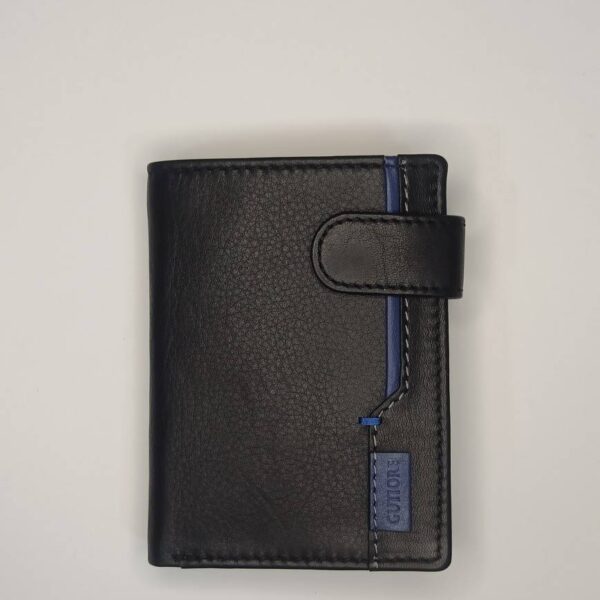 Cartera GUTIORE · Billetero con Monedero exterior · En Piel · RFID · Color Negro