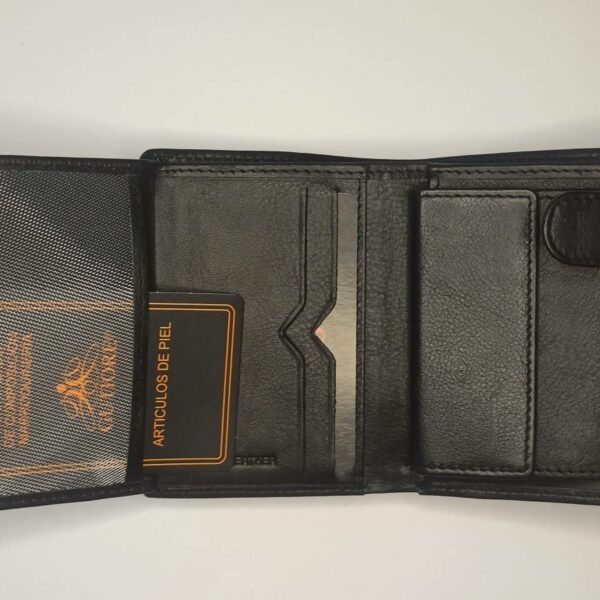 Cartera GUTIORE · Billetero con Monedero · En Piel · RFID · Formato vertical