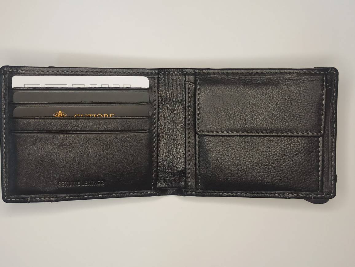 Cartera GUTIORE · Billetero con Monedero · En Piel · RFID · Formato americano (horizontal) · Con elástico