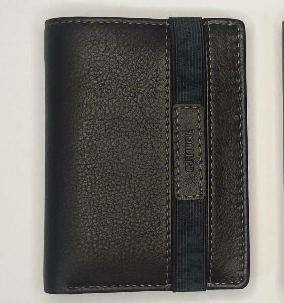 Cartera GUTIORE · Billetero con Monedero · En Piel · RFID · Formato vertical · Con elástico
