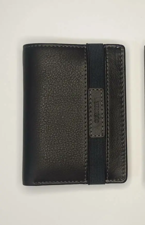 Cartera GUTIORE · Billetero con Monedero · En Piel · RFID · Formato vertical · Con elástico