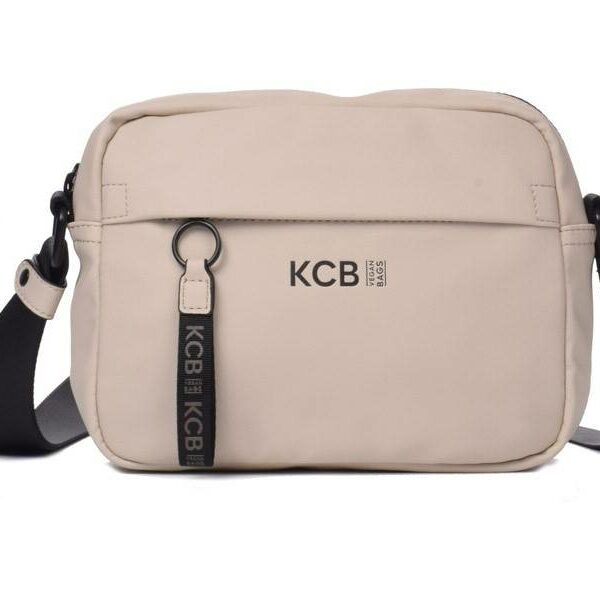 ➤ Bolso bandolera KCB · Bandolera pequeña · Color Beige y Negro · Coleccion Loop · VEGAN - Bolso bandolera pequeña de la marca KCB de la coleccion Loop.