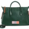Bolso ROBERT PIETRI · Bandolera con dos asas de mano · Tamaño grande · Coleccion Laurel · Color Verde