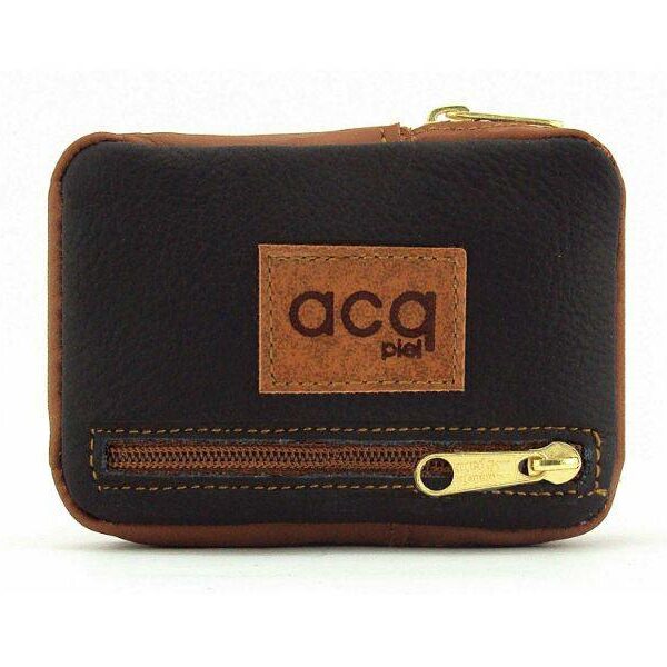 Pitillera ACQ · Fabricada en Piel · Con Cremallera exterior · Fabricado en España