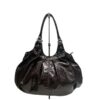 Bolso de piel en marron oscuro Ferchi