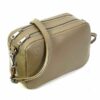 Bolso bandolera de piel con dos compartimentos