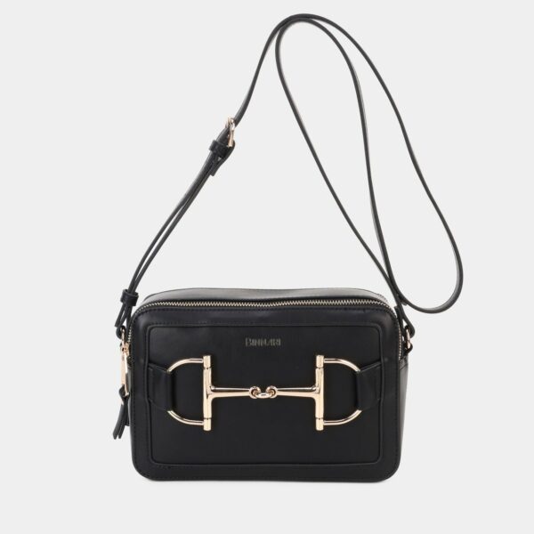 Bolso BINNARI · Bolso Bandolera · Tamaño medio rectangular · Color Negro · Coleccion Cádiz