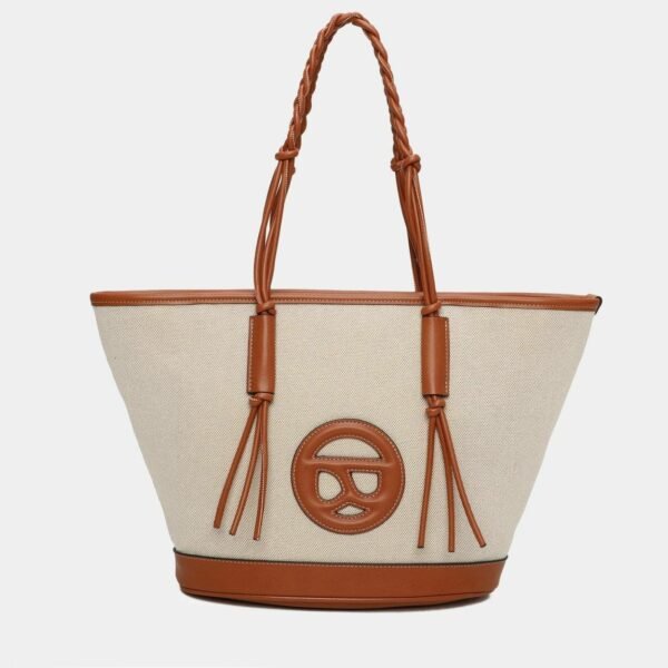 Bolso BINNARI · Shopper grande · Con dos asas · Tipo Capazo · Color Cuero · Coleccion Esla