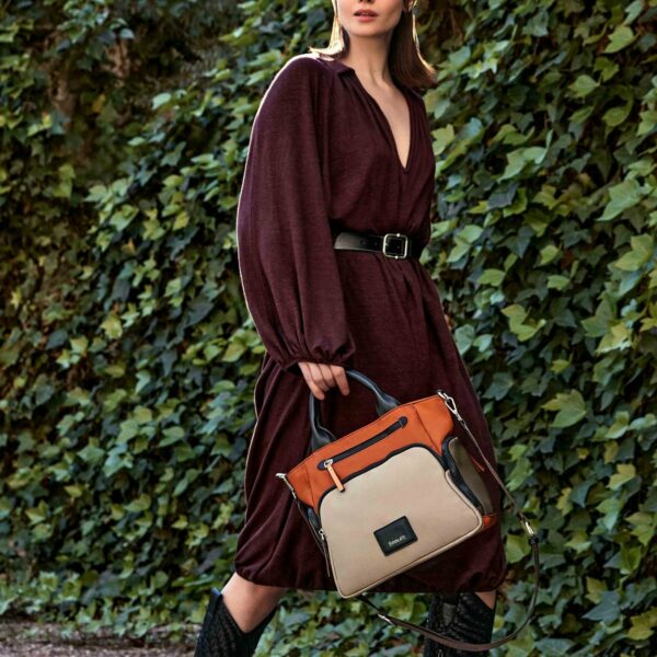 Bolso BINNARI · Bolso de Mano y Bandolera · Color Multicanela · Coleccion Estepona