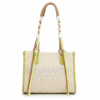 Bolso CACHAREL · Bandolera mediana · Con dos asas de mano · Mini Shopper · Color Beige y Crema