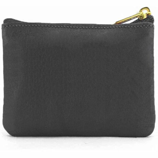 Monedero de piel napa con bolsillo exterior