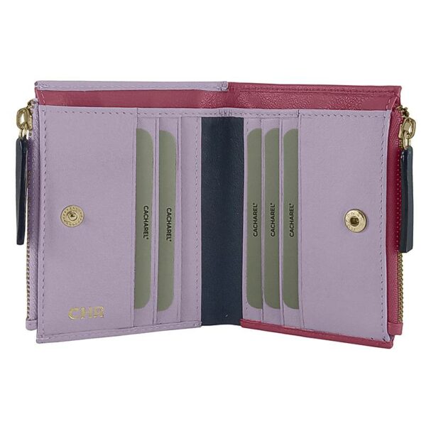 Billetero CACHAREL · Billetero mini con monedero · En Piel · Combinado colores
