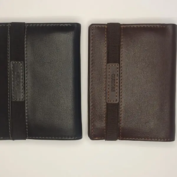 Cartera GUTIORE · Billetero sin Monedero · En Piel · RFID · Formato vertical · Con elástico