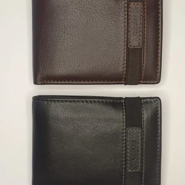 Cartera GUTIORE · Billetero con Monedero · En Piel · RFID · Formato americano (horizontal) · Con elástico