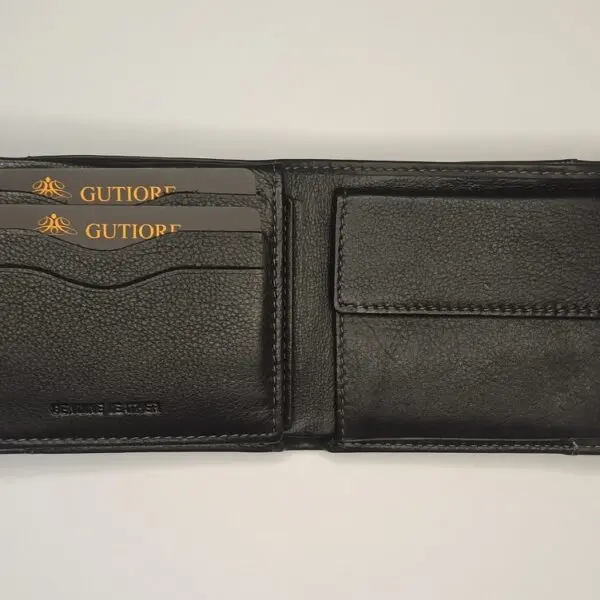 Cartera GUTIORE · Billetero con Monedero · En Piel · RFID · Formato americano (horizontal) · Con elástico