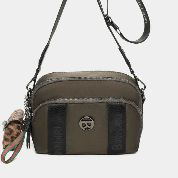 Bolso bandolera BINNARI · Con Doble Compartimento · Coleccion Fini - KAKI