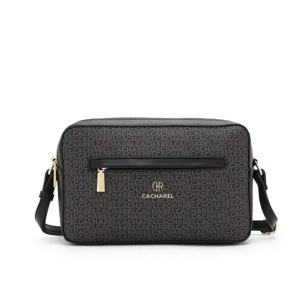 Bolso bandolera Print CACHAREL · Doble compartimento con cremallera - NEGRO