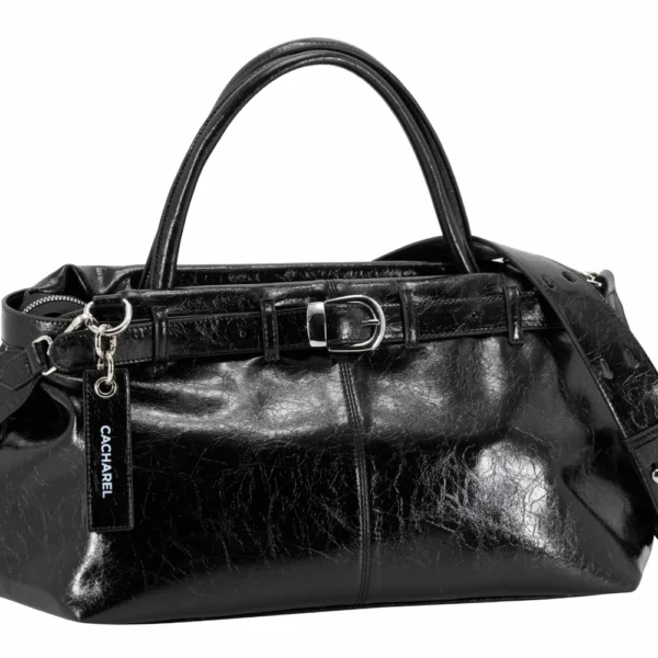 Bolso bandolera CACHAREL · Con dos asas de mano · Maxi Shopper · Color Negro