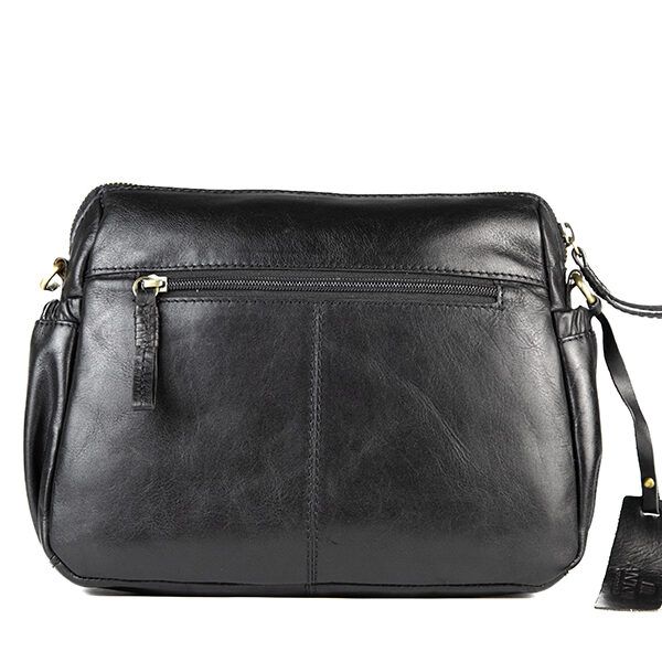 Bolso ANTONI · Bandolera mediana · Piel Bovino · Color Cuero y Negro