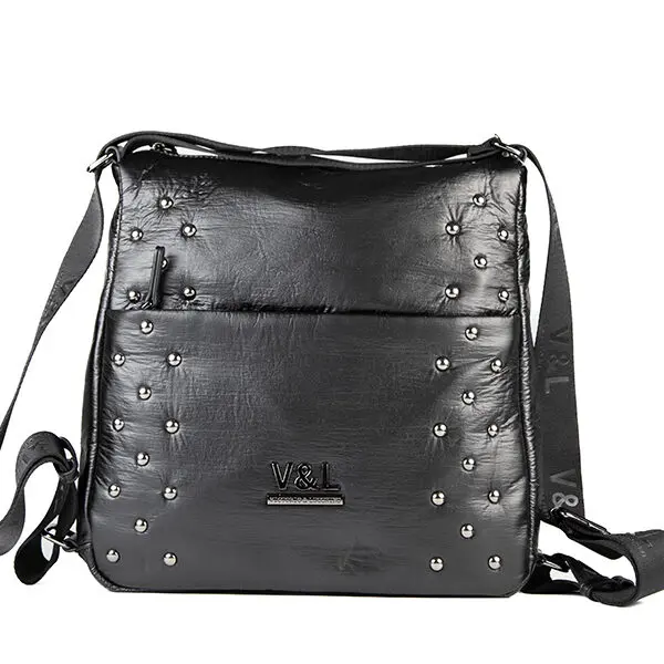 Bolso Mochila VICTORIO & LUCCHINO · Color Negro · 3 en 1 · Coleccion Gina