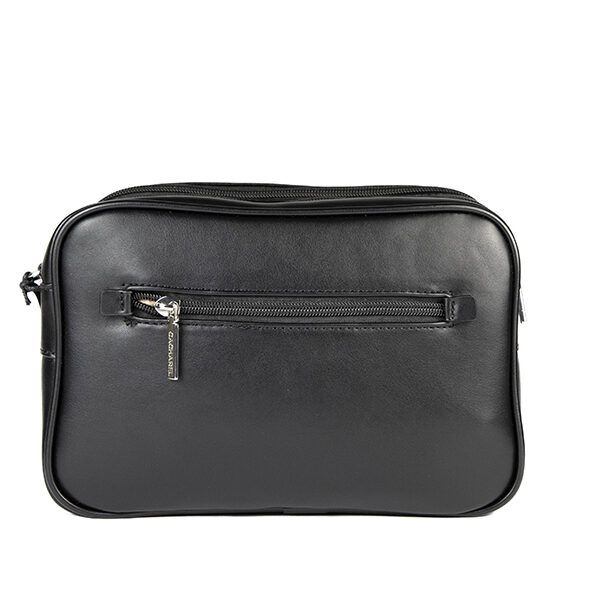 Bolso bandolera CACHAREL · Con doble compartimento · Color Negro y Cuero